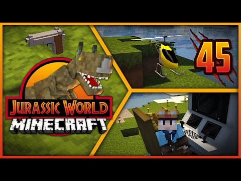 Minecraft Jurassic World - Episode 45 - HELICOPTERS & GUNS!