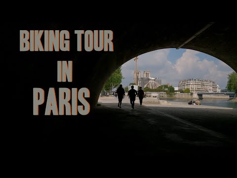BIKING TOUR in Paris 4K-VIRTUAL CYCLE RIDE IN PARIS, Gare de Lyon, Quai de la Seine, Notre Dame