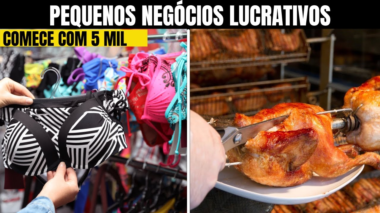 8 Pequenos NEGÓCIOS LUCRATIVOS para montar com 5 Mil Reais