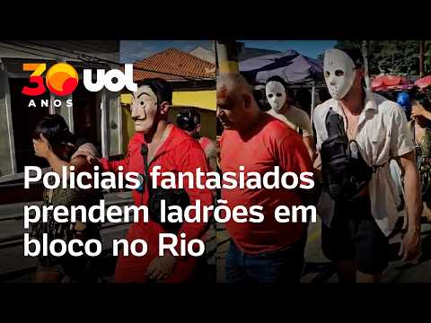 Policiais fantasiados prendem criminosos que furtavam celulares em bloco no Rio de Janeiro; vídeo