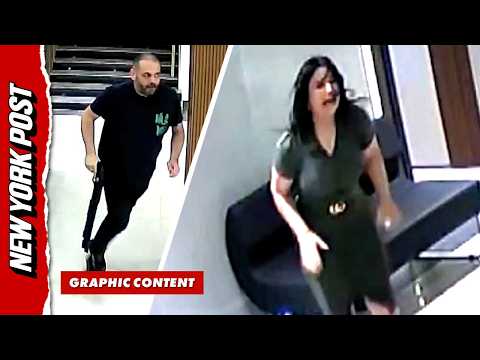 Horrific Moment GUNMAN Chases Ex-Wife Through Hospital Before Shooting Her Dead