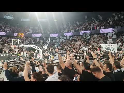 Imnul Slavă ție studenție, înainte de U-BT Cluj - Partizan Belgrad 
