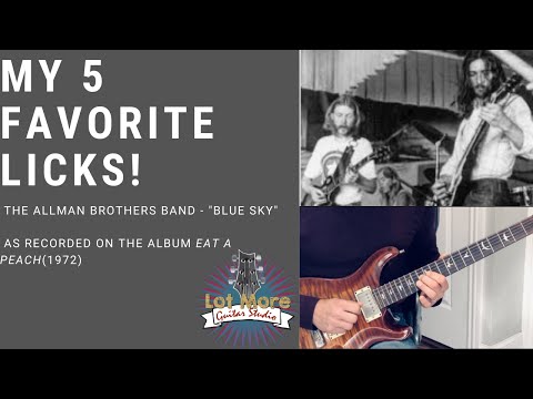 My 5 Favorite Licks Guitar Lesson | The Allman Brothers Band - "Blue Sky"