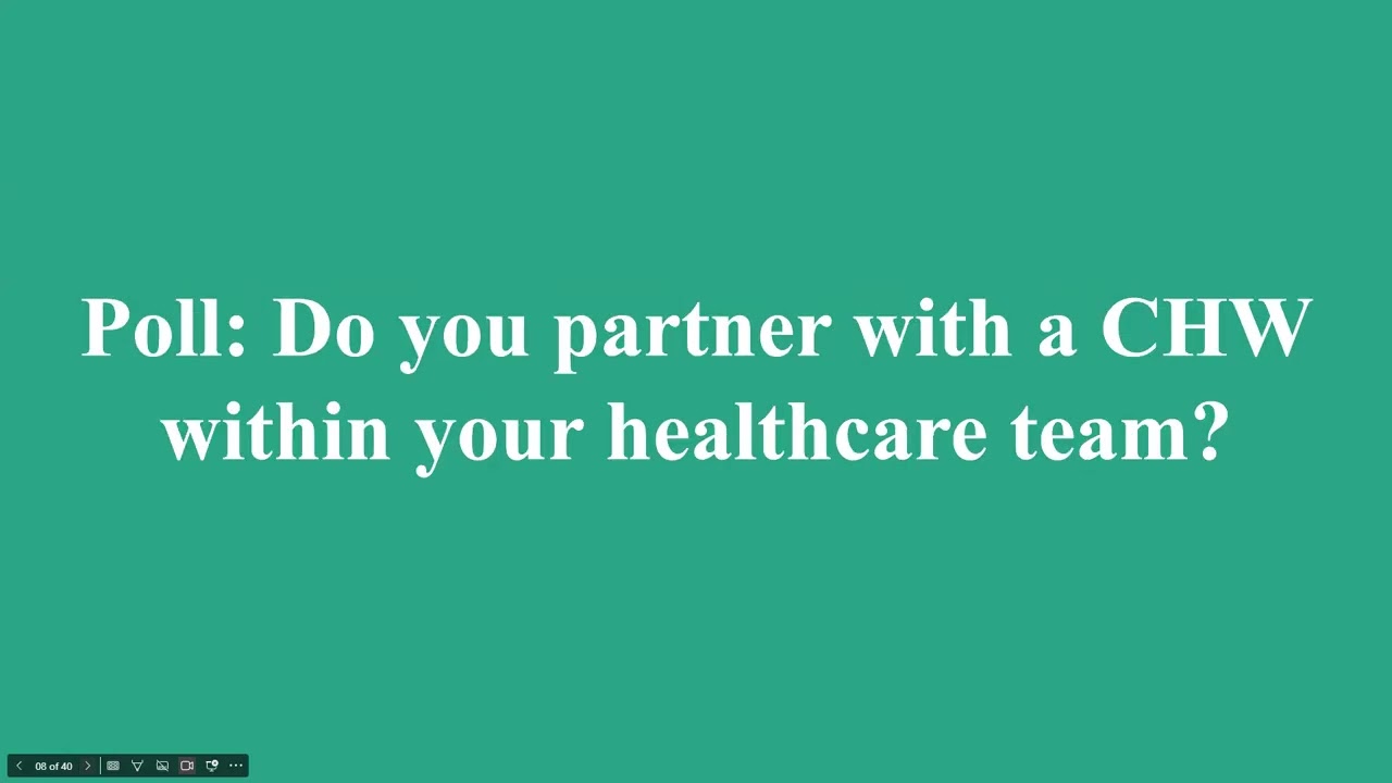 Team-based Care: Partnering with CHWs to Improve Health Outcomes
