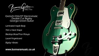 Video thumbnail for Gretsch G5622T Electromatic Double Cut Bigsby Georgia Green Guitar by Bonners Guitar Store
