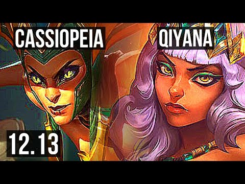 CASSIO vs QIYANA (MID) | 8/0/8, Rank 3 Cassio, Legendary | KR Challenger | 12.13