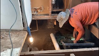 How to pour concrete supports under a house.