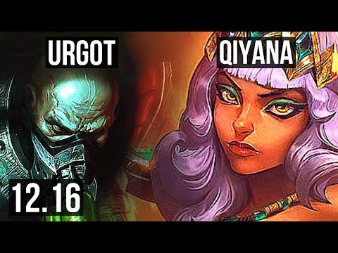 URGOT vs QIYANA (TOP) | 15/1/7, Rank 4 Urgot, Quadra, Legendary | TR Grandmaster | 12.16
