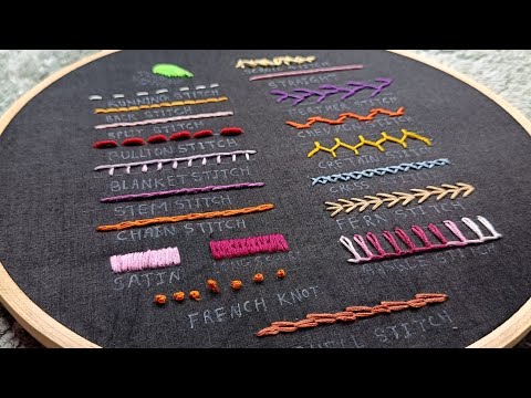 20 Most Important Hand Embroidery Stitches That Everyone Must Learn Absolute Beginners  #embroidery