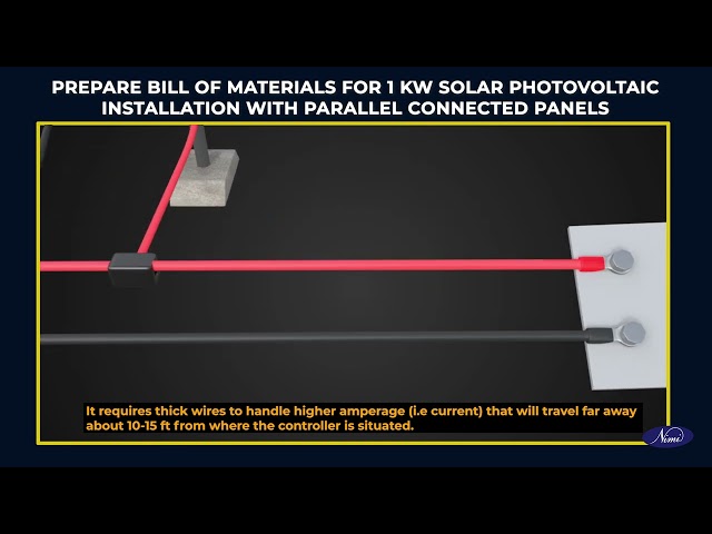 Prepare bill of material for a 1KW solar photovoltaic installation