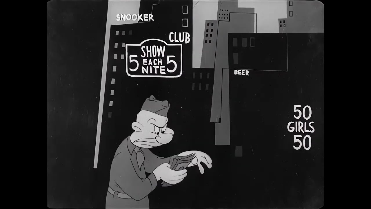 [1944] Private SNAFU – A Few Quick Facts 📊🎖️ | Classic WWII Training Cartoon (Enhanced & Restored)