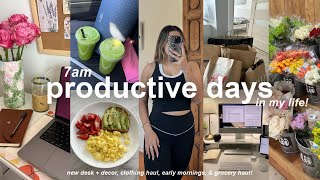 7AM *productive* days in my life!⛅️ early mornings, new furniture, clothing haul, & healthy habits!