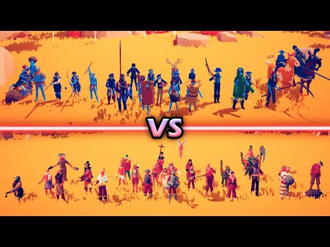 TRIBAL + FARMER + RENAISSANCE + WILD WEST vs SECRET TEAM - Totally Accurate Battle Simulator | TABS