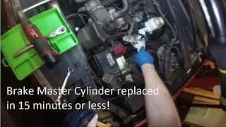 Master brake cylinder replaced in 15 minutes