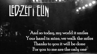 Led Zeppelin~~Thank you~~Lyrics on screen