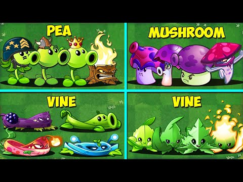Random 20 Team 4 Plants Battlez - Which Team Plant Will WIn? - PvZ 2 Gameplay