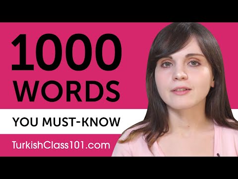 1000 Words Every Turkish Beginner Must Know