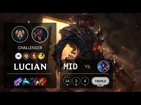 Lucian Mid vs Ahri - KR Challenger Patch 10.5