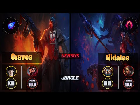Peanut GRAVES (Jungle) [Phase Rush] VS NIDALEE - Challenger KR Patch 10.9