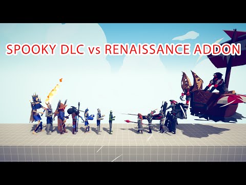 SPOOKY DLC TEAM vs RENAISSANCE ADDON TEAM - Totally Accurate Battle Simulator TABS