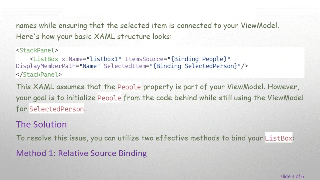 Loading a ListBox from Code Behind While Binding to a ViewModel in WPF
