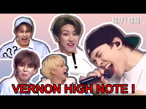 Seventeen Members Reaction when Vernon hit the high note!!