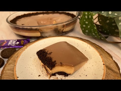 15 Mins Dessert With 2 Cups of Milk and Dairy Milk | Chocolate Caramel Pudding, Cold Dessert| Mousse