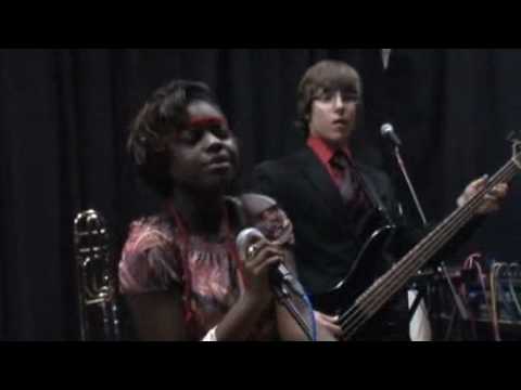 Gamu Nhengu singing jazz at 'Learning At BBC Scotland'