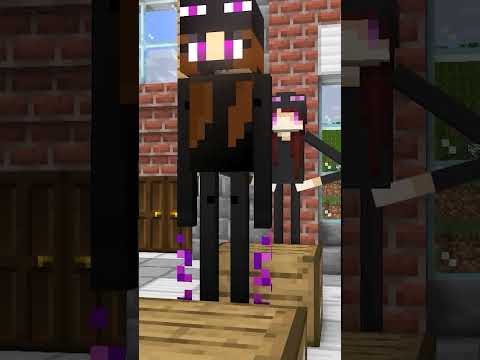 MINECRAFT BREWING GIRL ENDERMAN  - Monster School #shorts