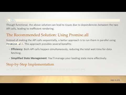 How to Make Two API Calls in ReactJS Without Page Rendering Issues