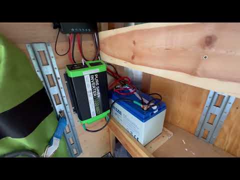 Enclosed trailer 110vAC / 12vDC solar powered setup to power lights and accessories