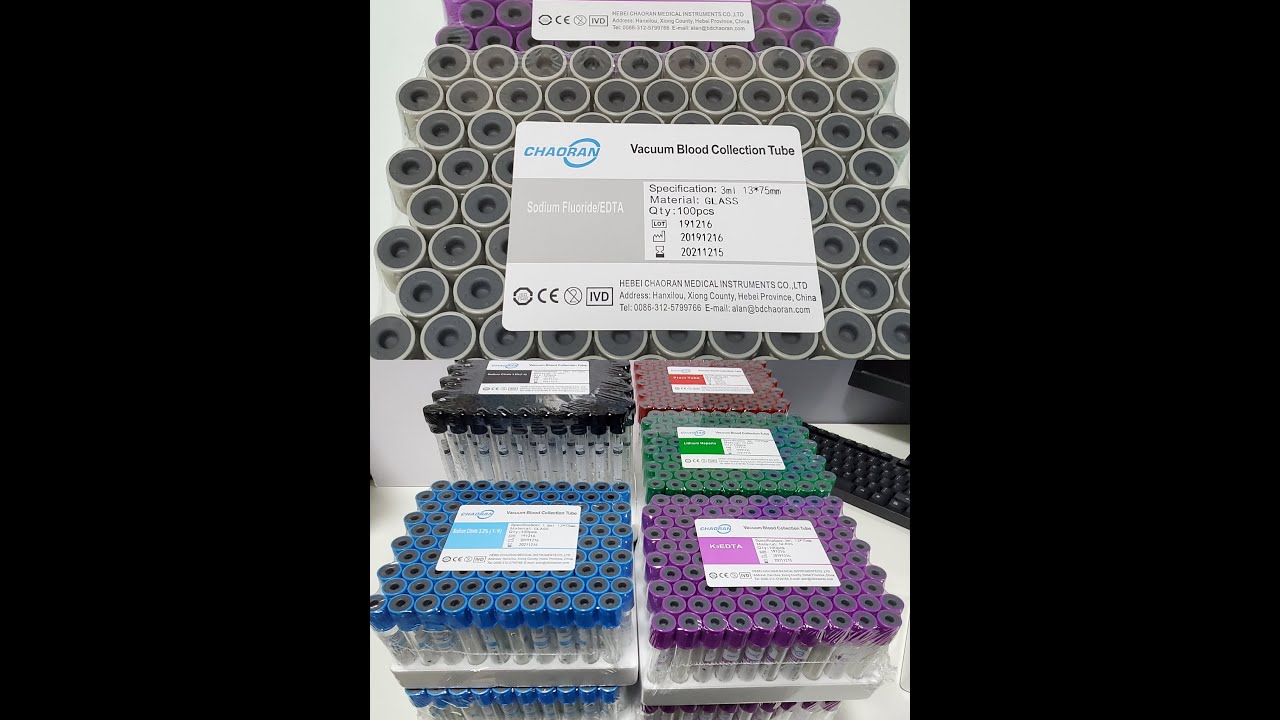 vacutainers EDTA blood collection tubes