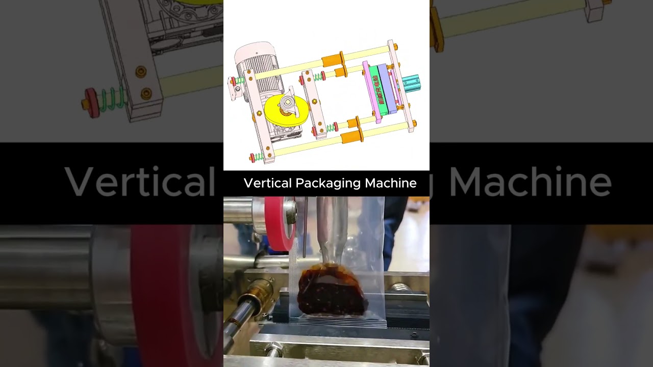Vertical packaging machine horizontal sealing #mechanism #engineering  #automation #mechanic