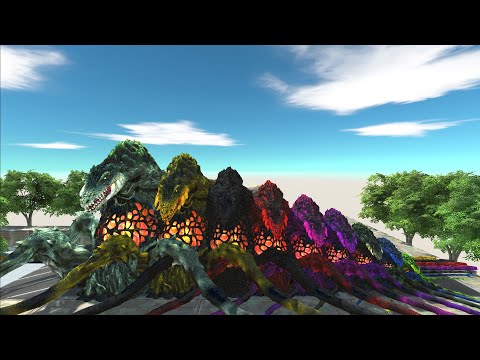 WINDING LIONS DEATH CLIMB VS DIFFERENT SIZE BIOLLANTE- Animal Revolt Battle