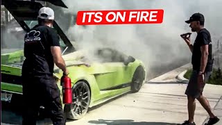 My BRAND New Lamborghini Caught FIRE!