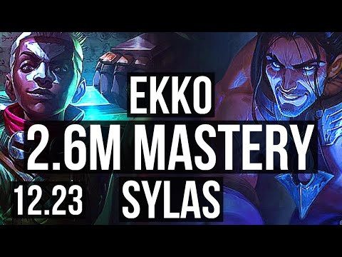 EKKO vs SYLAS (JNG) | 8/1/7, 2.6M mastery, 2400+ games | KR Master | 12.23