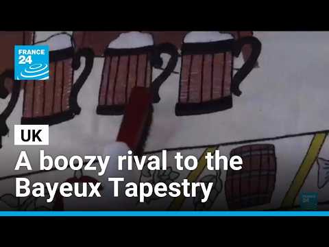London pub celebrates Bayeux Tapestry loan with ‘Beer Tapestry’