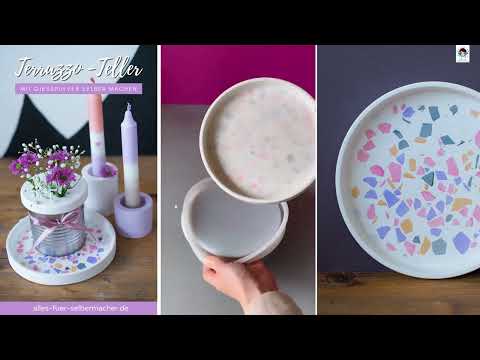 DIY Anleitung: Terrazzo Teller mit Gießpulver