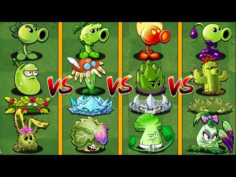 PvZ2 - 4 Random Teams Plants vs Team Zombies - Which Team Plants is OP!