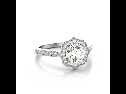 Ajretail 1 carat lab grown diamond studded def color ring, p...