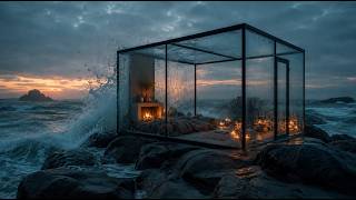 🌊The Glass Shelter in the Middle of Raging Waves I Immersive Experience