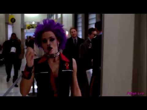 "ALIAS" Syd in action - punk purple hair.