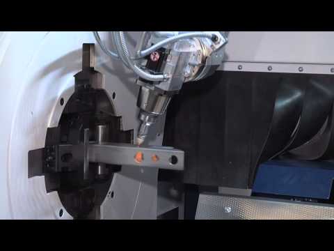 TRUMPF laser tube cutting: TruLaser Tube 7000 - Swiveling laser cutting head for bevel cuts