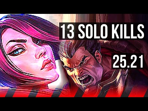 FIORA vs DARIUS (TOP) | 13 solo kills, Legendary, 14/3/6 | KR Master | 25.21