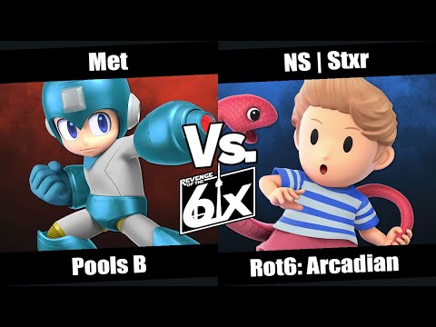 ROT6 Arcadian Pools B - Met (Mega Man) vs NS | Stxr (Lucas) SSBU Singles