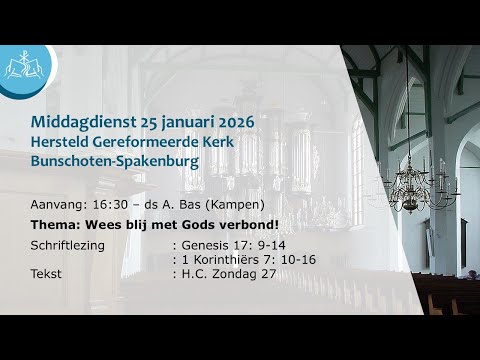 Middagdienst 25 januari 2026 - 16:30 - HGK Bunschoten-Spakenburg (GK)