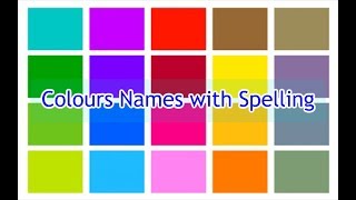 Learn Colours Name with Spelling  Colors Names for