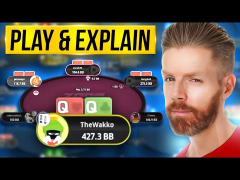 Stacking at $100NL ZOOM | Play & Explain