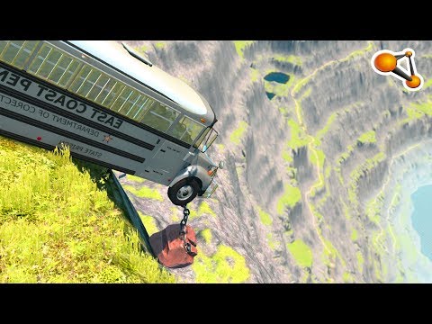 Chained Hooked Cars Jumps Falls Crashes Beamng Drive