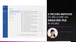How to recover an unsaved file in Word using Recover Unsaved Files or AutoRecovery (3 methods)